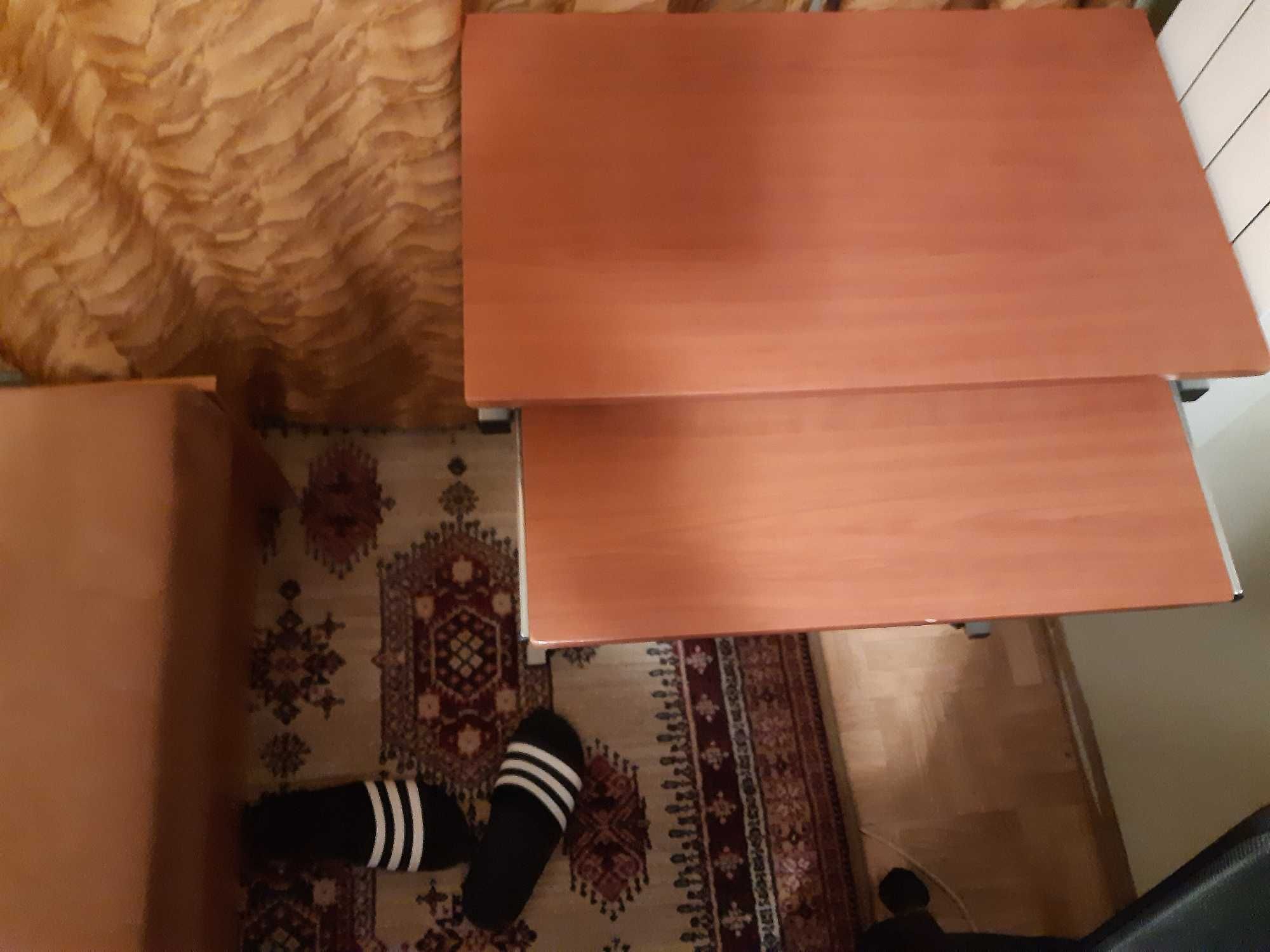 biurko metalowo-drewniane