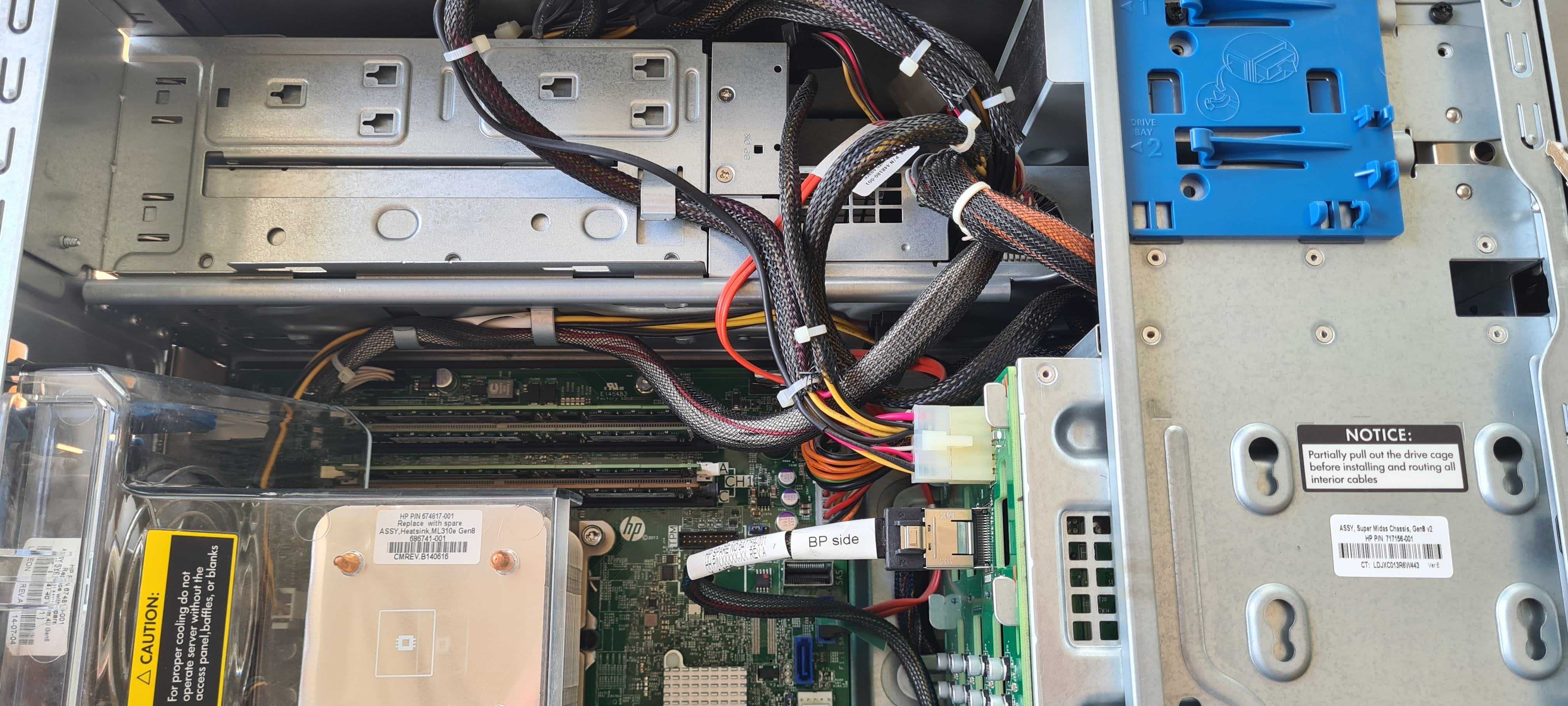 Serwer HP ProLiant ML310e Gen8 v2, 16GB RAM, HDD4x500GB, Win.Serv.2019