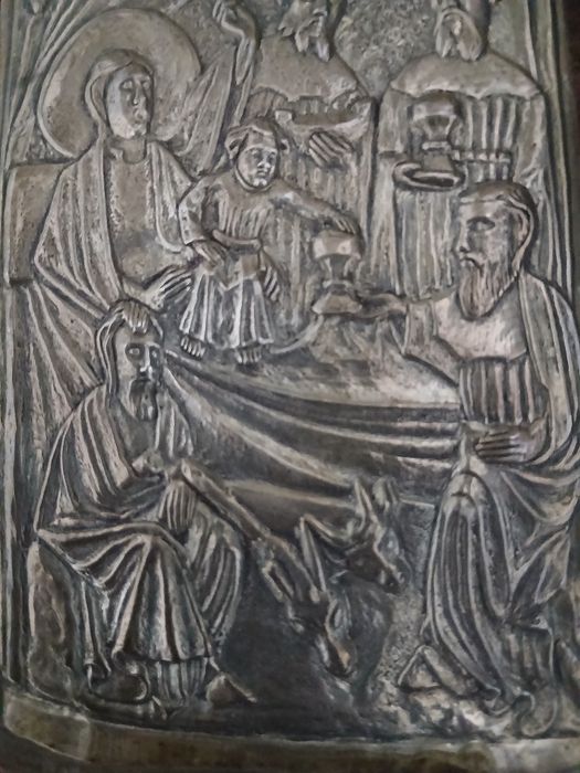 Placa de PRATA  "Presépio " Contrastada