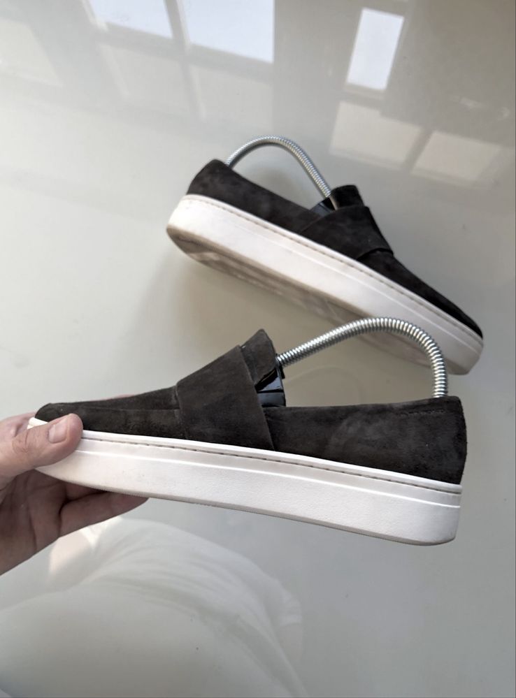 Vagabond Camille 37 zamszowe buty wsuwane slip on ciemny braz khaki