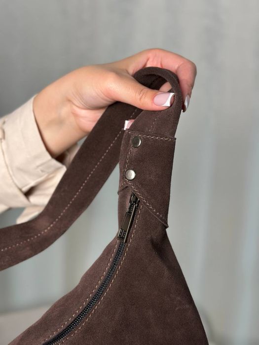 Жіноча сумка-шопер замш, замшева сумка