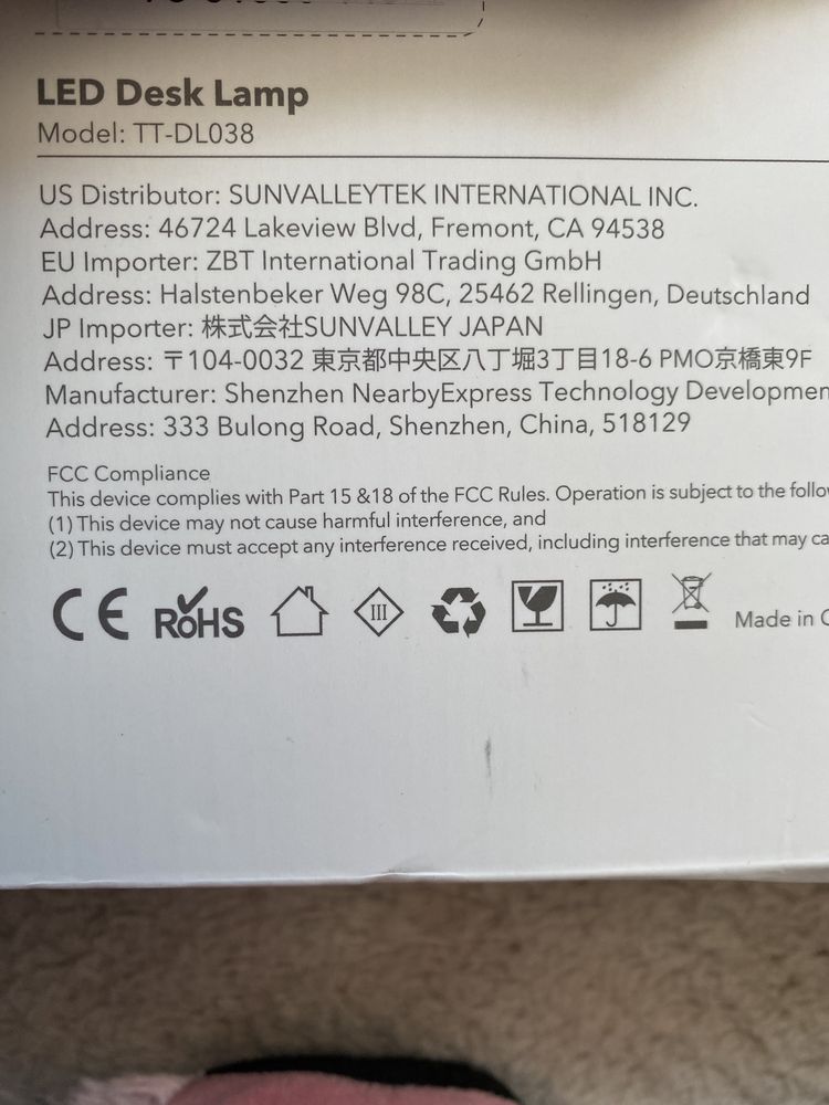 Lampa biurowa LED