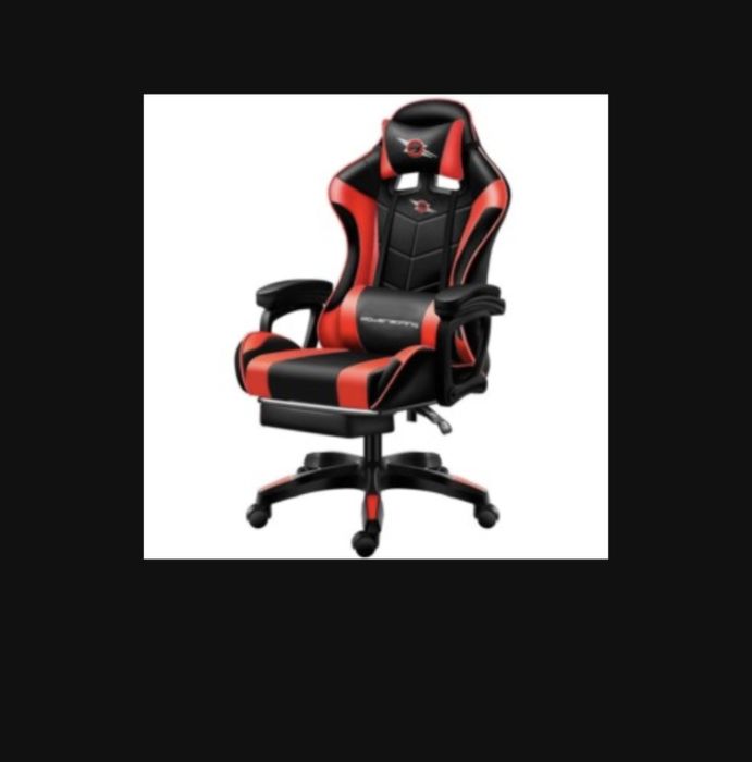 Cadeira Gaming vermelha/ preta Power Gaming nova, com LED RGB/massagem