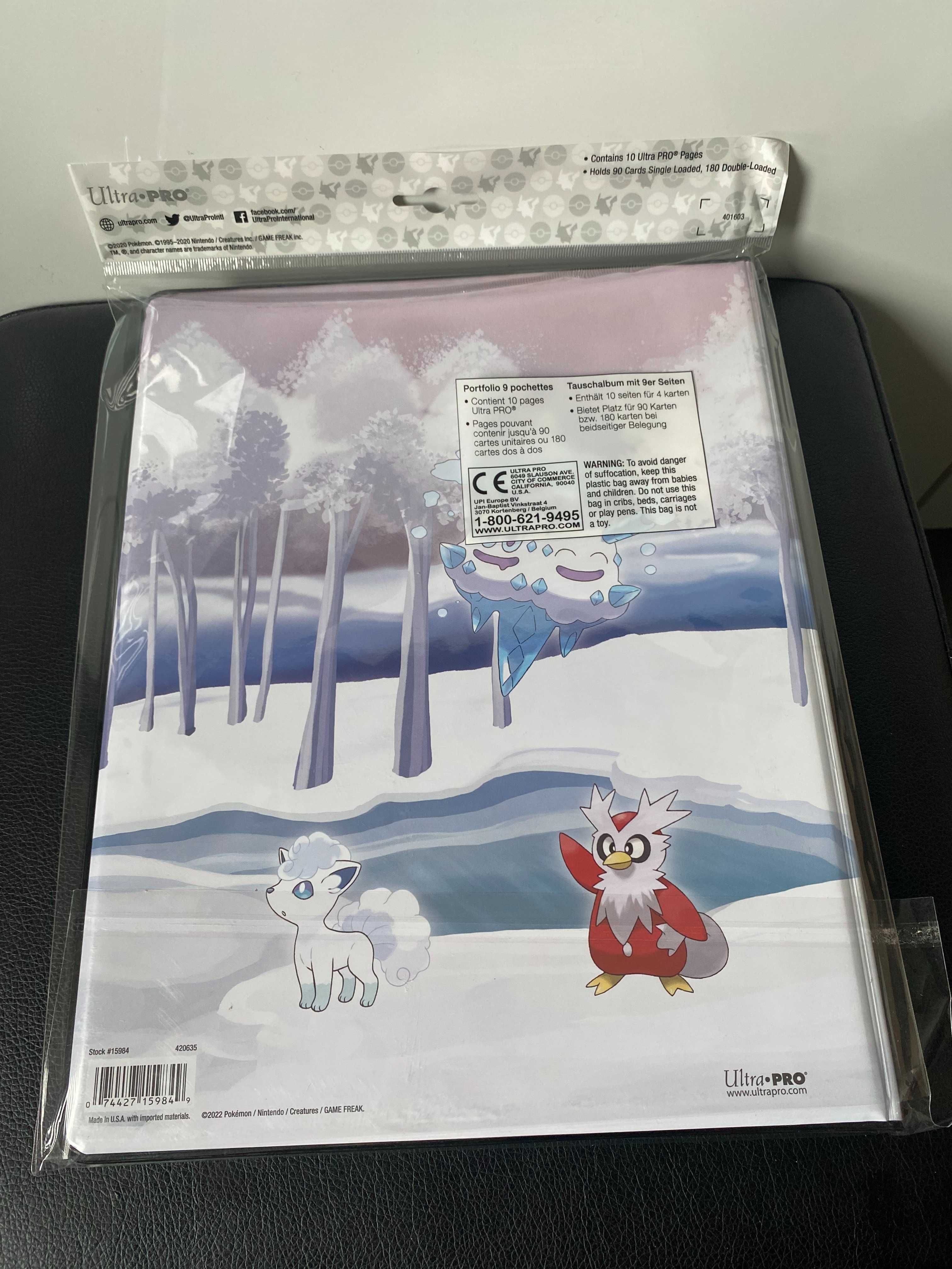 Album Ultra-Pro Pokémon Gallery Series Frosted Forest, Articuno, oryg,