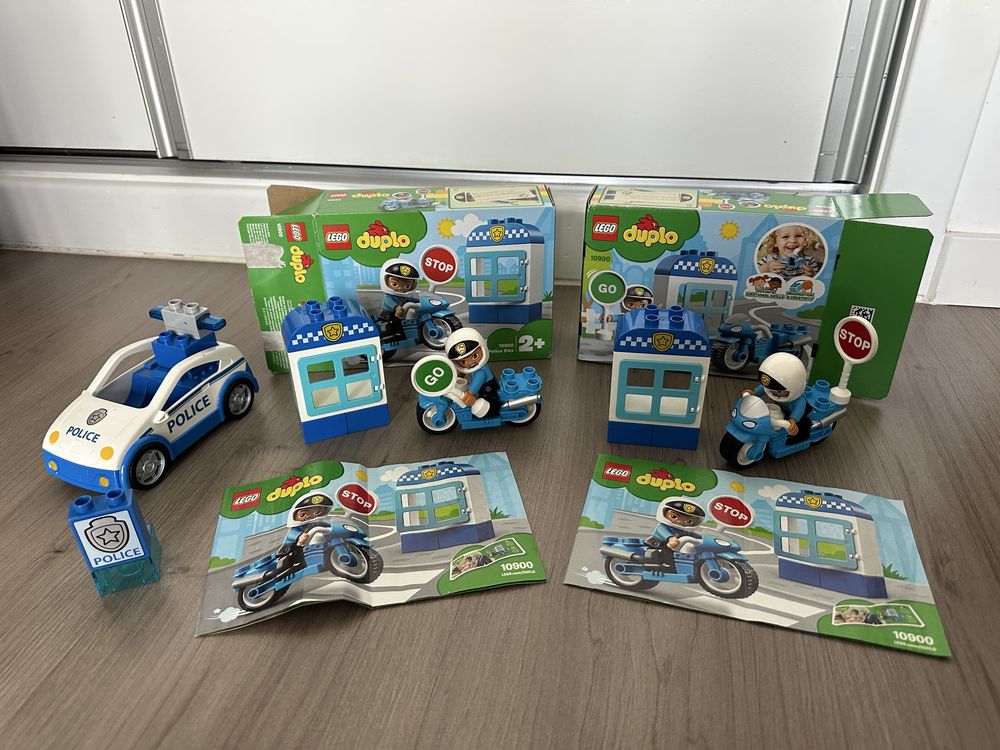 Lego duplo - carro e mota policia(2x)