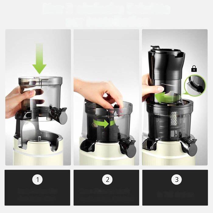 Wyciskarka Wolnoobrotowa AOBOSI 200W Sokowirówka Funkcja Reverese