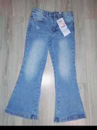 Spodnie jeans flare 110/116