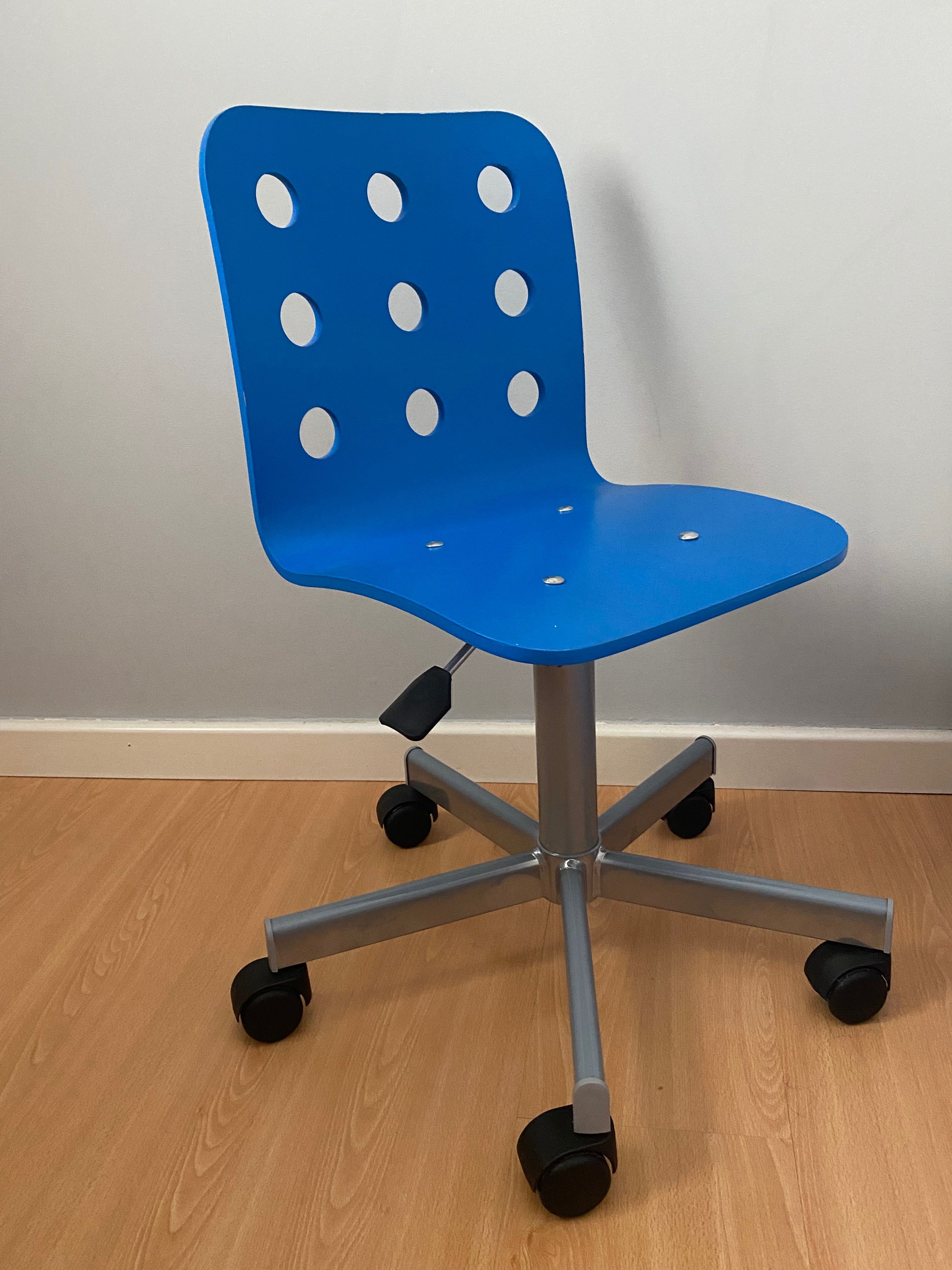 Cadeira escritório criança azul