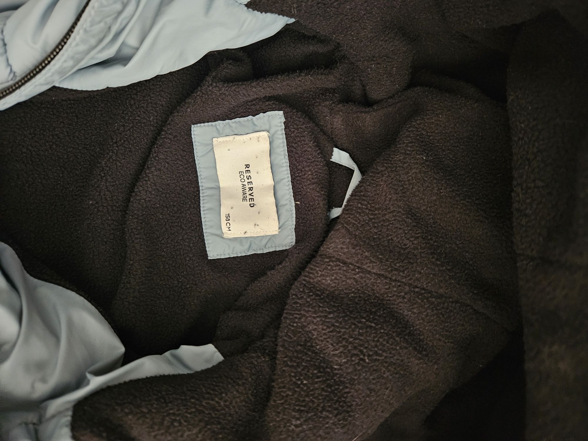 Reserved r 158 kurtka zimowa chłopieca bladoniebieska