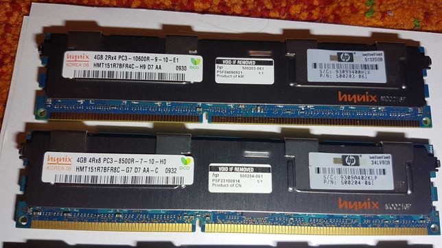 Pamięć RAM 4GB 4Rx8 DDR3 PC3-8500R, PC3-10600R Serwerowa