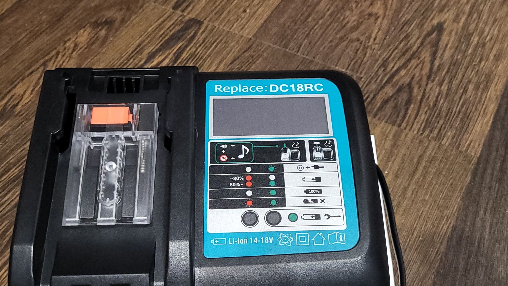 Ładowarka DC18RC 18 V, Wydajna ładowarka do akumulatora Litowo-jonoweg