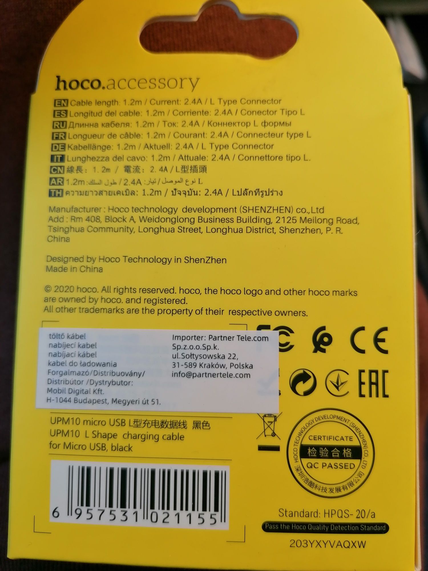 Kabel 1,2 m usb micro fast charger