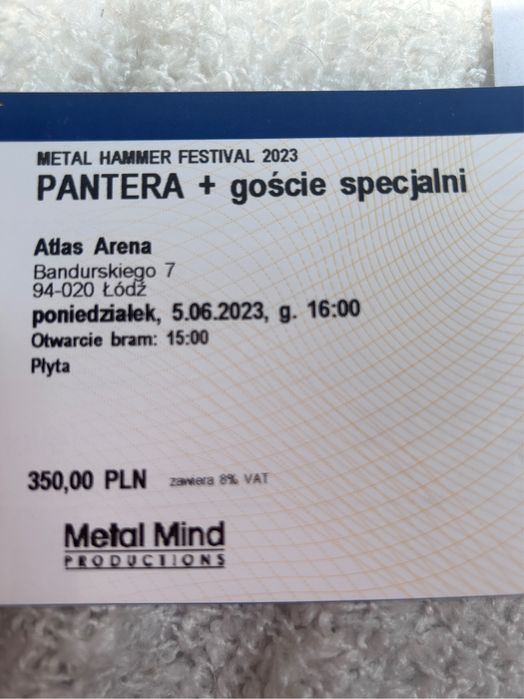 Bilet płyta metal hammer festival 2023 PANTERA + goście specjalni