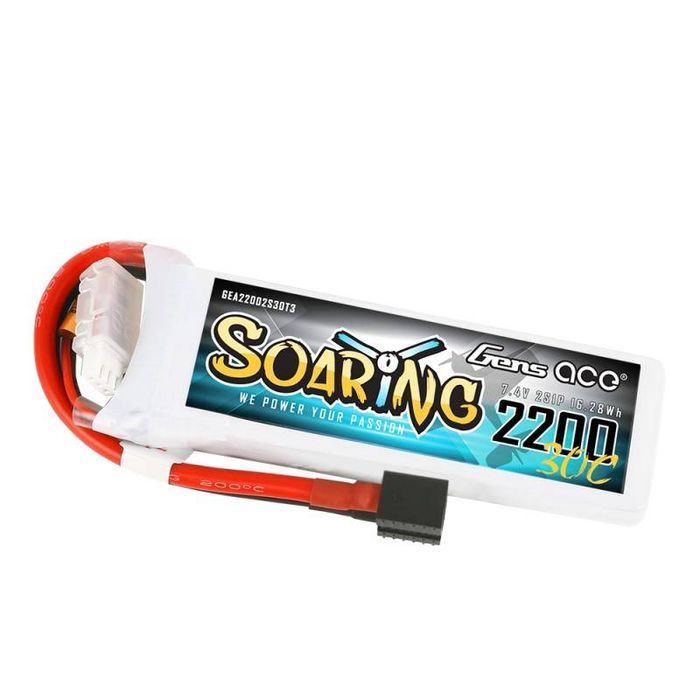 Akumulator Gens Ace Soaring 2200Mah 7.4V 30C 2S1P Ec3/Xt60/T-Plug