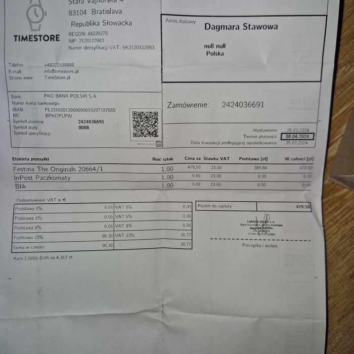 Zegarek męski Festina F20664-1 , Diver Professional