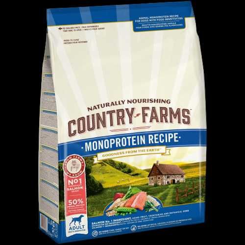 COUNTRY FARMS monoprotein ŁOSOŚ 10kg karma dla psa