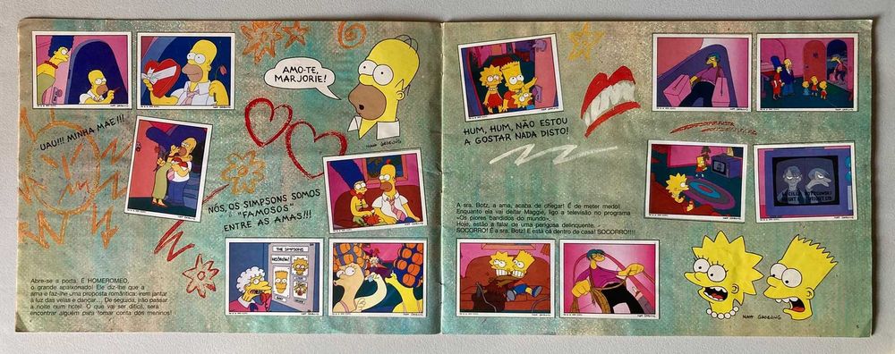 Caderneta de Cromos Antiga Panini - Os Simpsons [Completa]