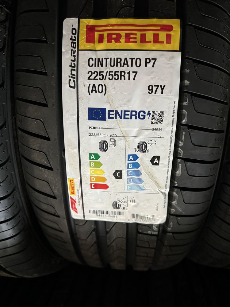 Нові літні шини 4 шт. 225/55 R17 Pirelli Cinturato P7