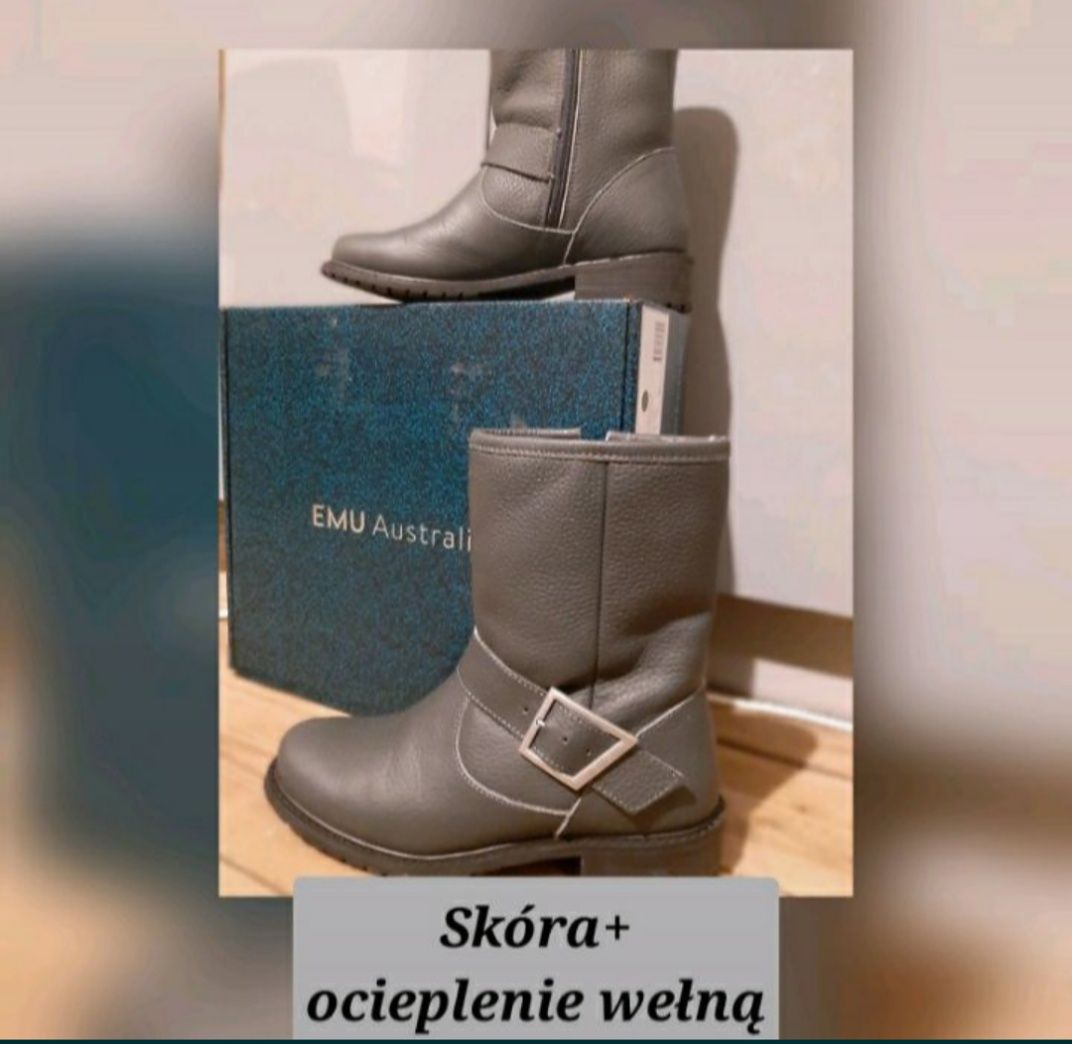 Buty Emu Australia skóra+ wełna