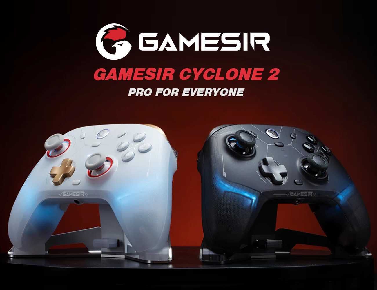 Геймпад GameSir Cyclone 2 Wireless Black, White з Док-станцією
