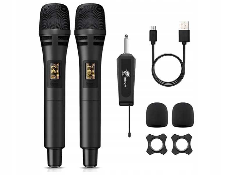 Mikrofon Bezprzewodowy Tonor TW320 Dwupack Czarne