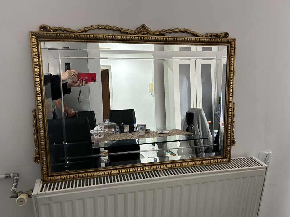 Lustro kryształowe ,pięknie zdobione.