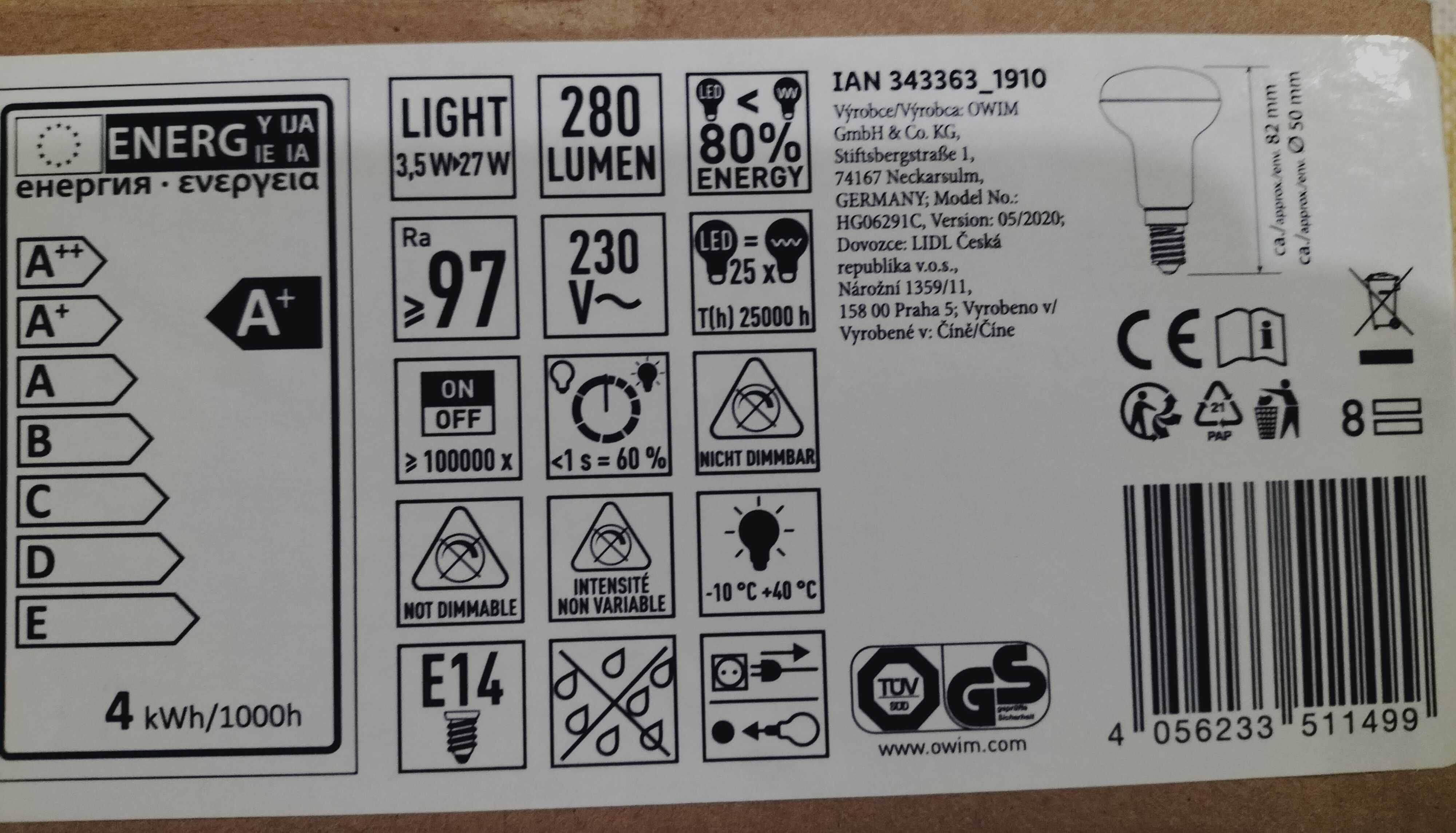 Led лампа "Livarno"в наборі