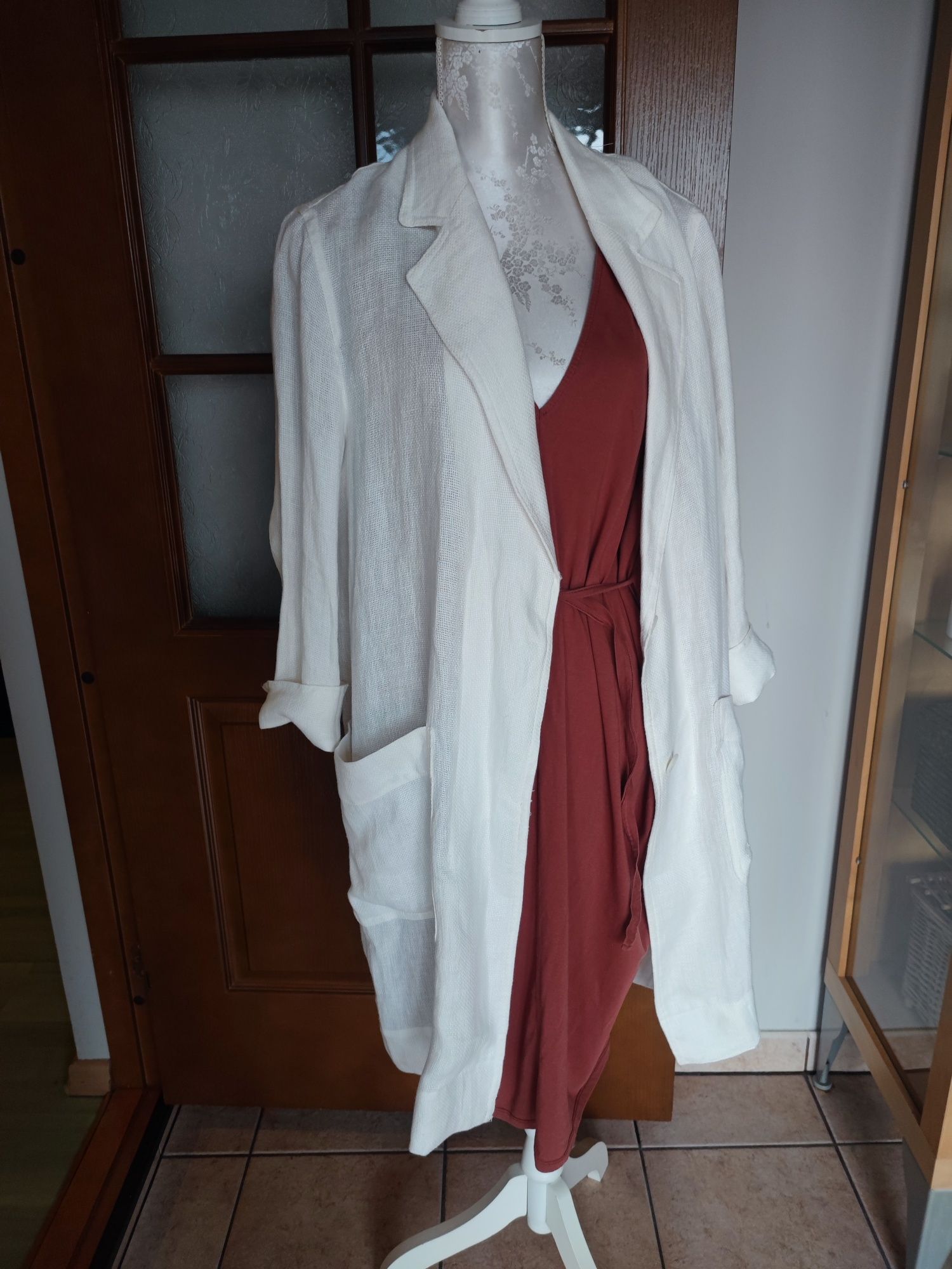 Narzutka lniana Zara XS