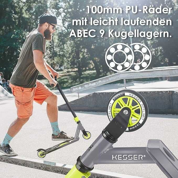 Stunt Scooter X-Limit – kierownica 360° wytrzymała hulajnoga wyczynowa