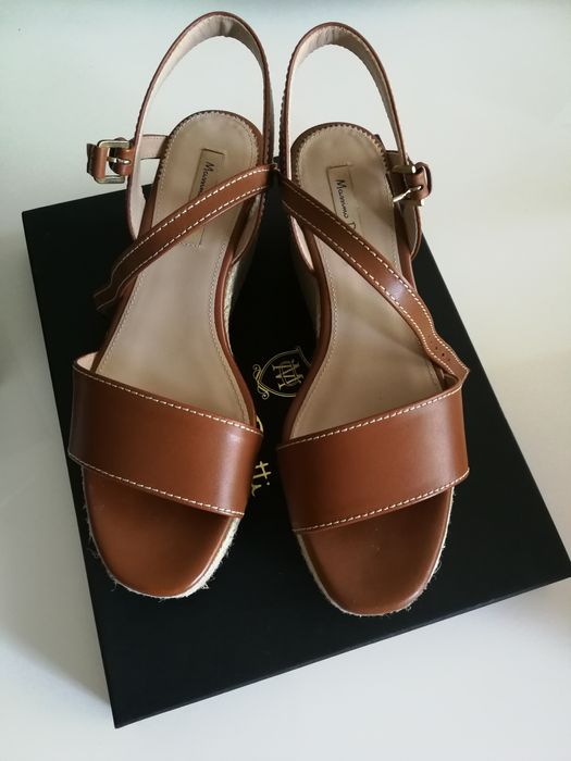 Sandalias Cunha e sisal Massimo Dutti 37