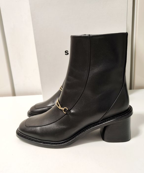 Sandro Paris шкіряні жіночі ботильони