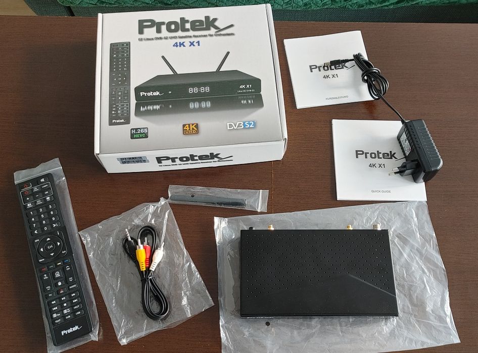 PROTEK 4K X1 Tuner Satelitarny DVB-S2 WIFI Linux Enigma2 OpenATV 7.5.1