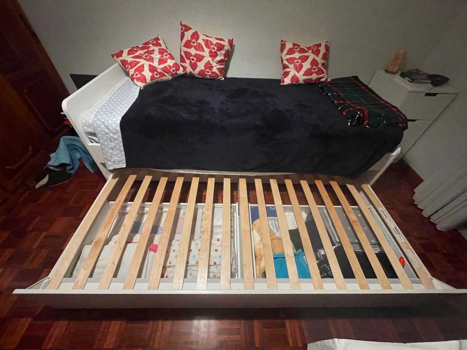 Cama dupla IKEA branca