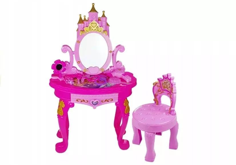 Toaletka z krzesełkiem i akcesoriami. Leantoys