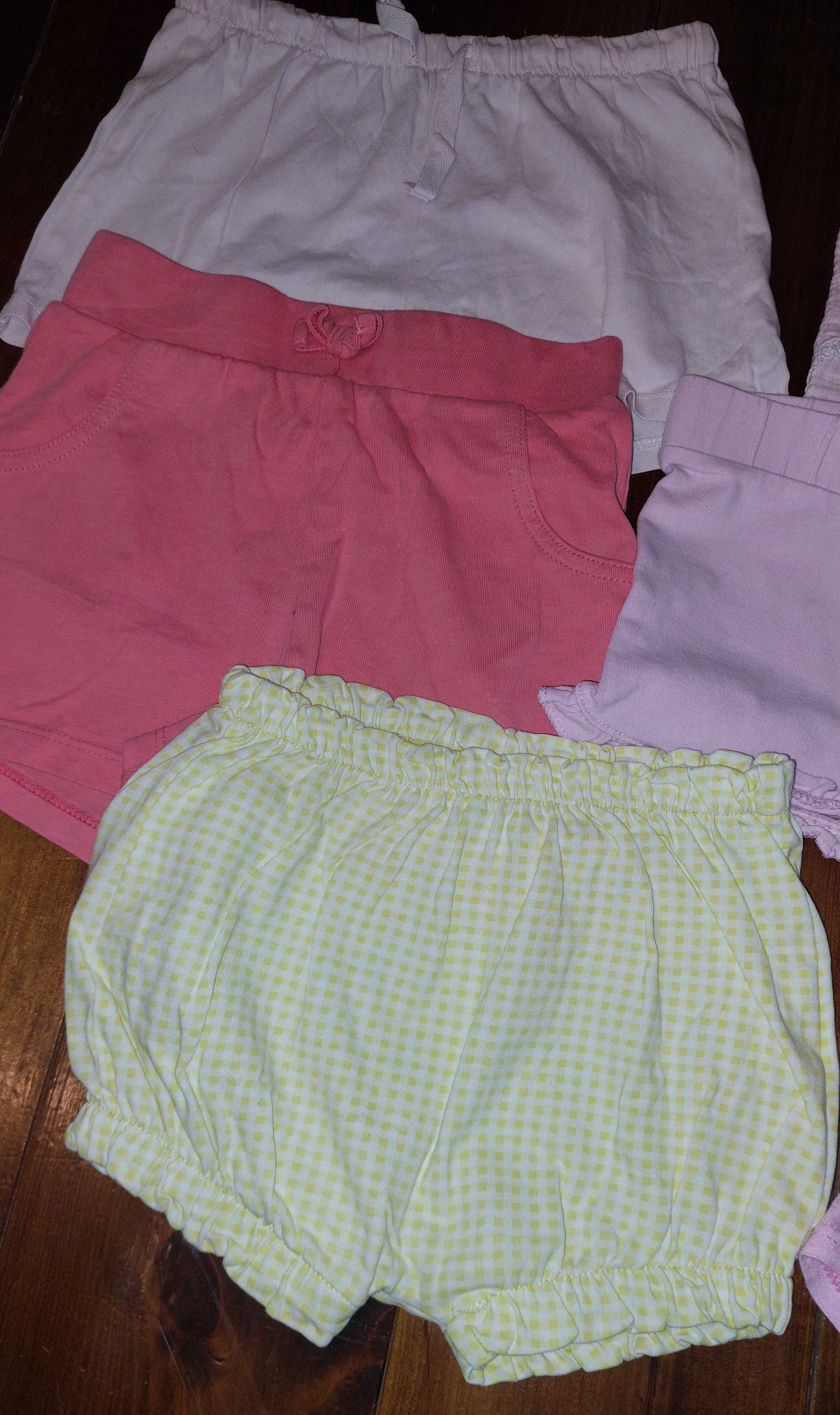 H&M/George/Sinsay, Szorty dziewczęce, mix kolorów, 8-pak, rozmiar 92