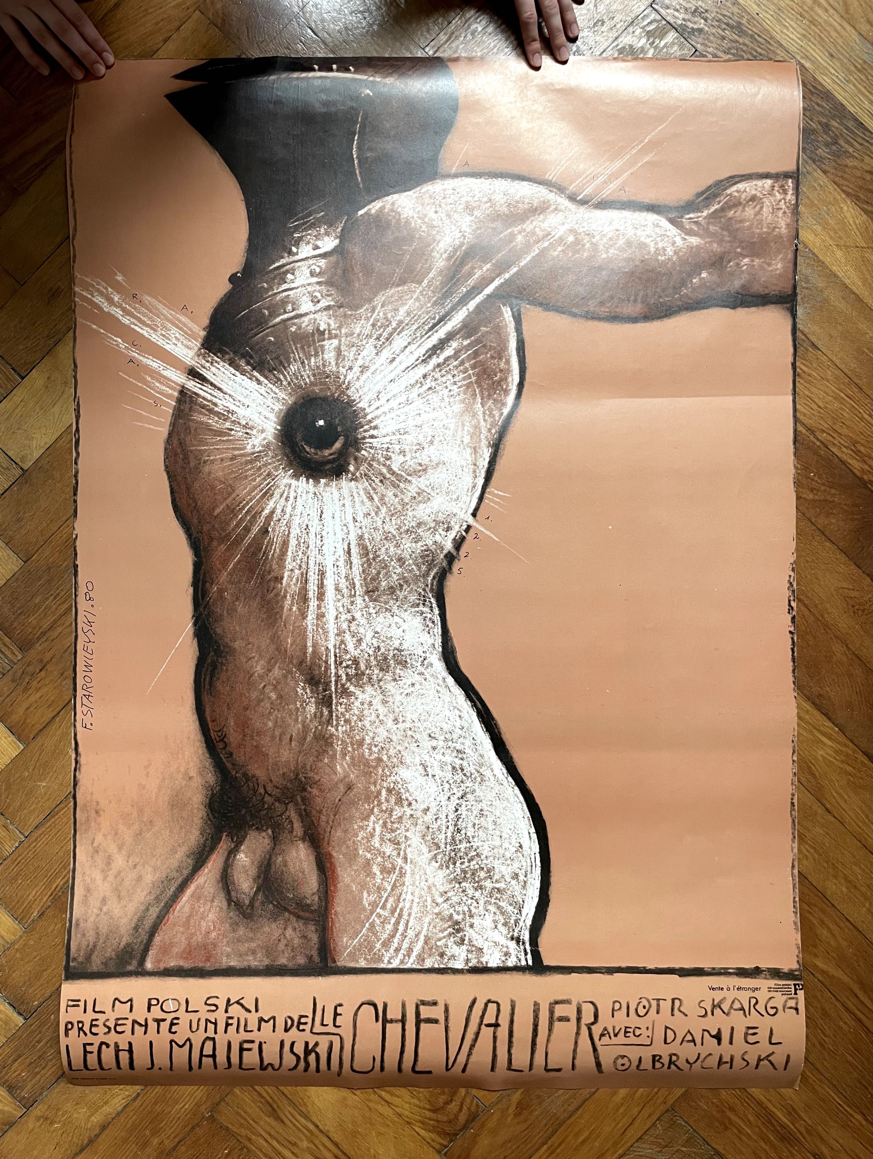 Plakat filmowy "Rycerz / Le Chevalier" 1980 F. Starowieyski - ORYGINAŁ