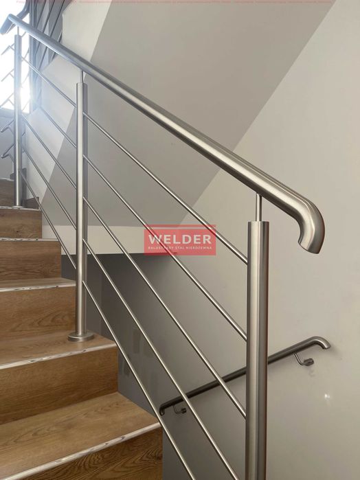 Balustrada nierdzewna Harfa Balkon antracyt szklane francuskie