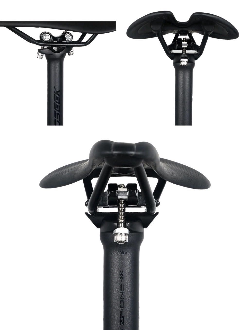 Sztyca rowerowa włókno węglowe CARBON 27,2 X 400 mm OKAZJA TOSEEK