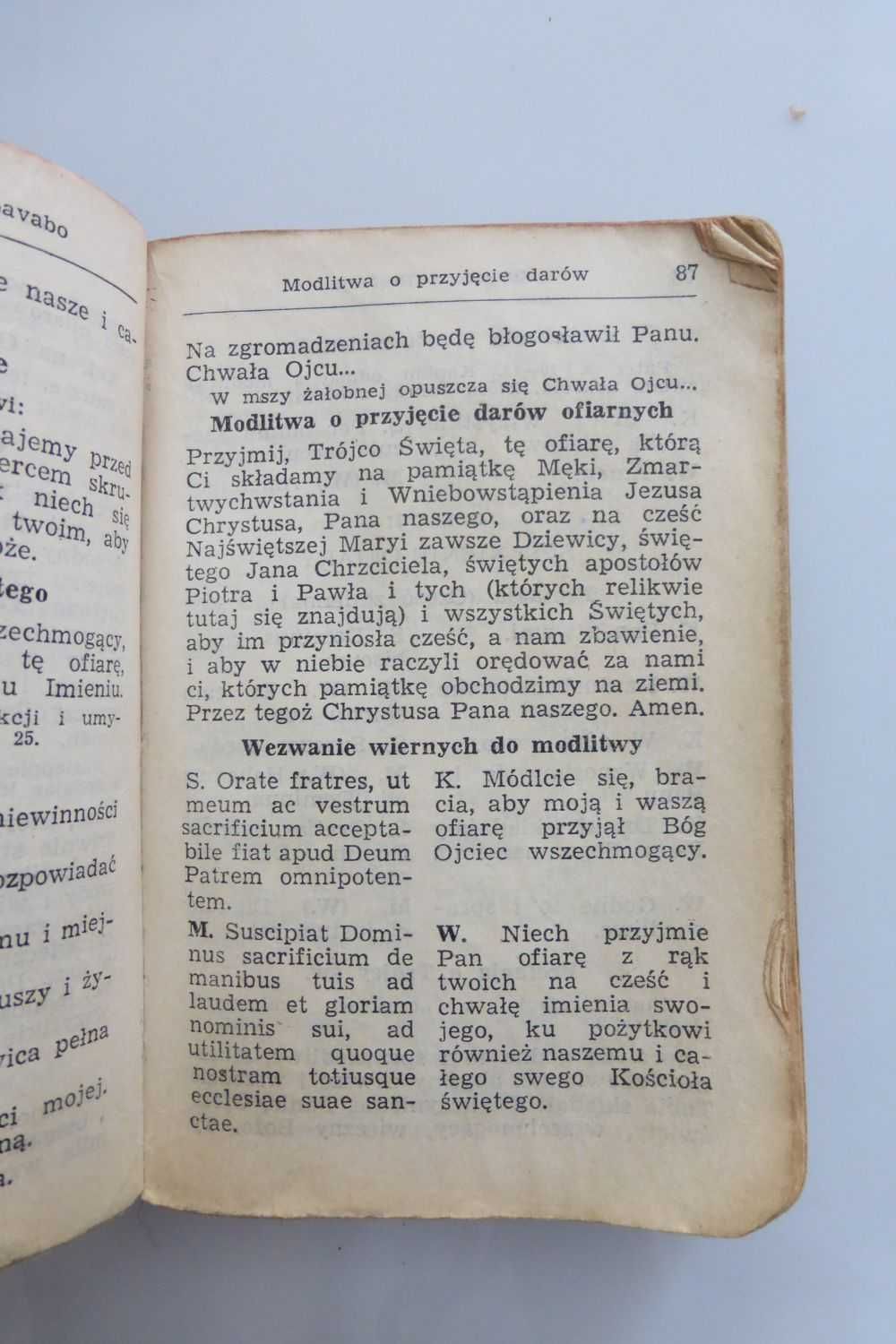 Skarbiec modlitw i pieśni Księgarnia św. Jacka stary antyk 1964