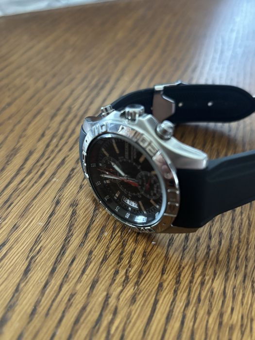 Zegarek Seiko | Chronograf | Pasek + Bransoleta Mesh | Stal + Czarny
