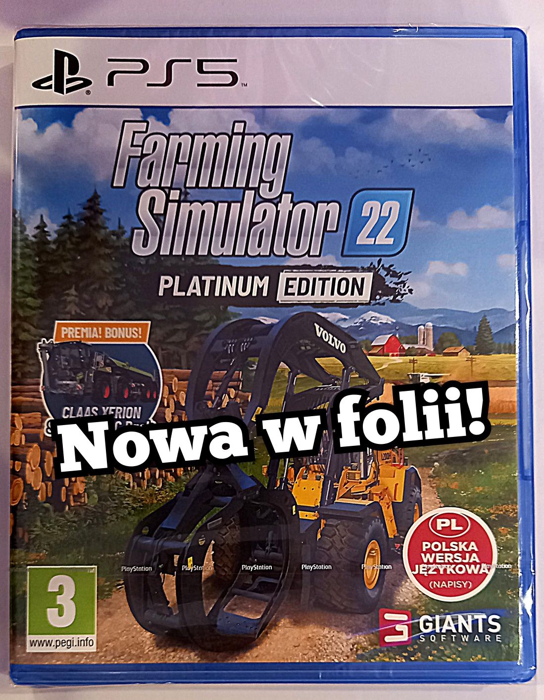 Farming Simulator 22 PL Platinum na PS5 /Nowa w folii! Sklep Chorzów