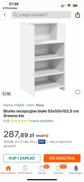 Biurko recepcyjne recepcja biała