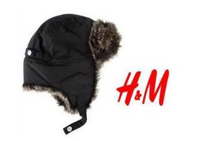 h&m  czarna zimowa czapka uszatka ciepła 74 nowa z metką