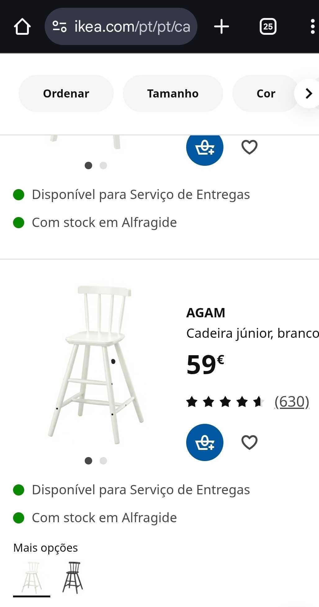 Cadeira junior branca IKEA