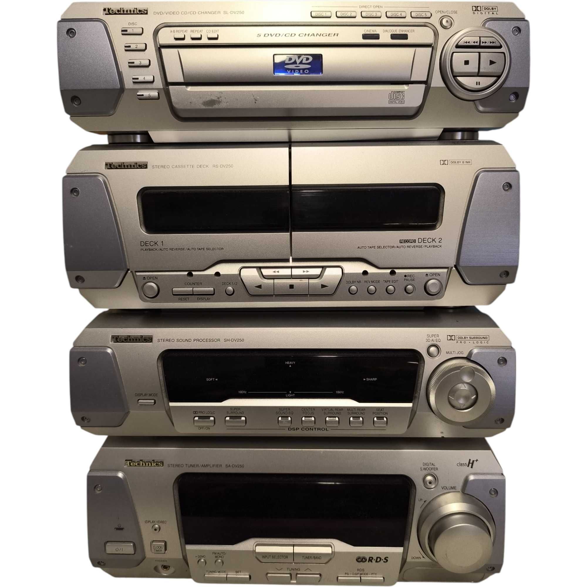 Japońska 4 elementowa wieża Technics SA-DV250 SH RS SL-DV250 DVD