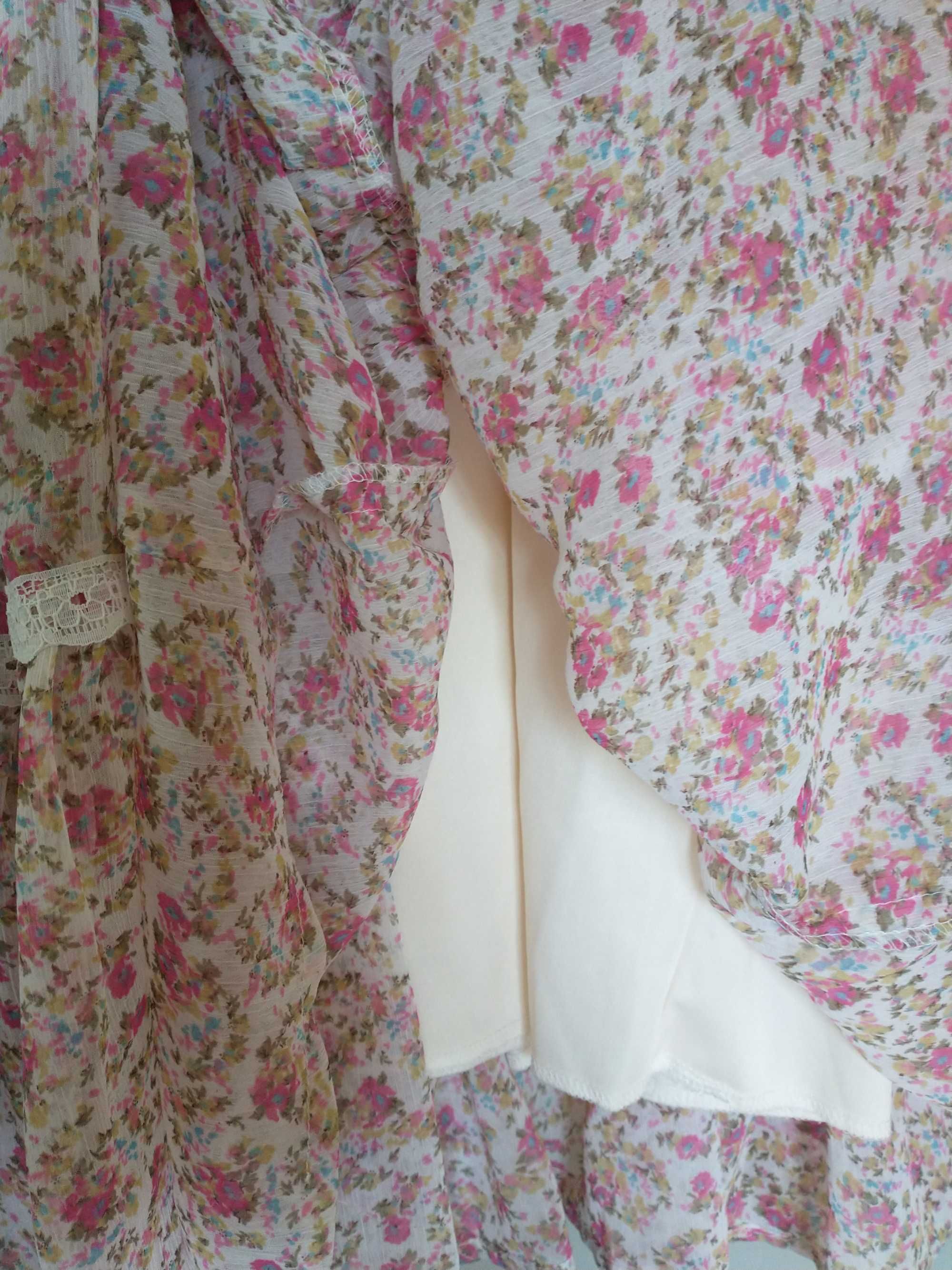 Sukienka maxi w kwiaty, do sesji ciążowych, boho. Idealna na lato