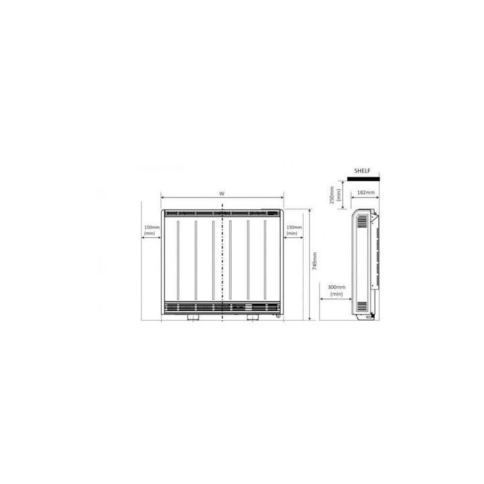 Piec akumulacyjny z rozładowaniem dynamicznym Dimplex 1,56 kW XLE 070