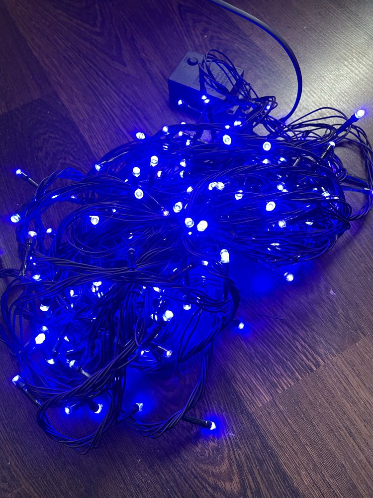 Lampki led 200 sztuk niebieksie różne programy