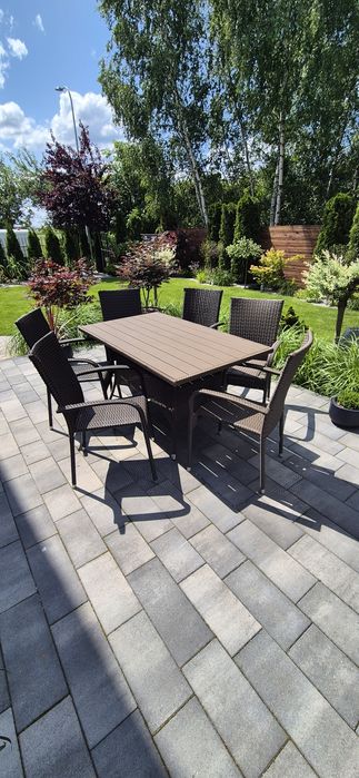 Zestaw stół i 6 szt. krzeseł