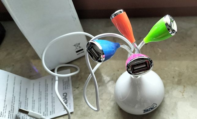 Koncentrator USB rozdzielacz ładowarka Xindao kolorowe